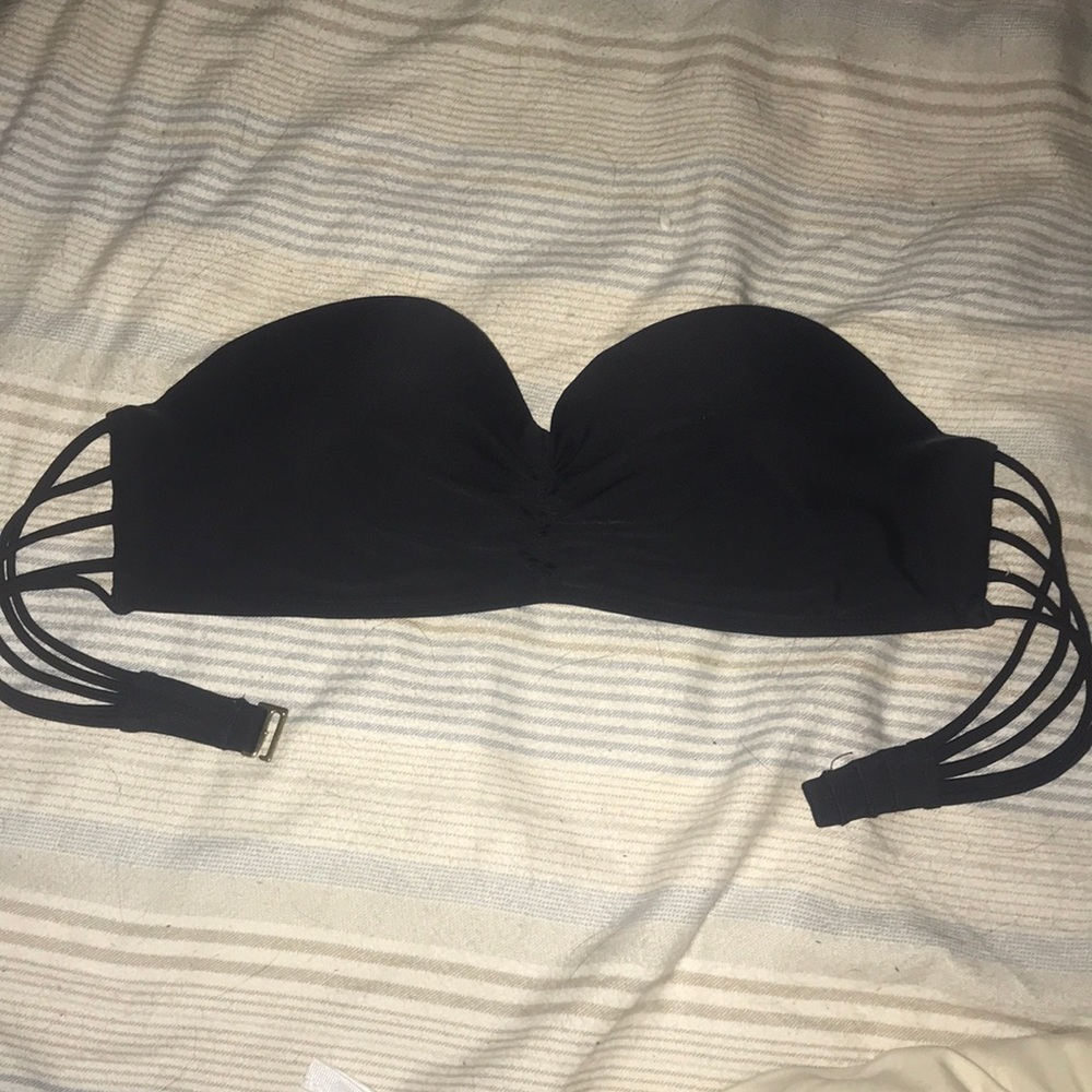 black swimsuit top